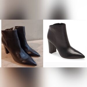Marc Fisher Unno Women's Leather Black Heel Boot Sz 9.5